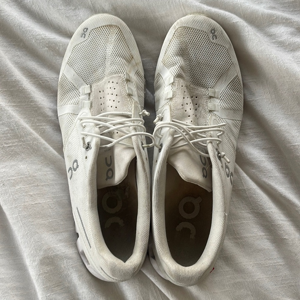 On White Tennis Shoes